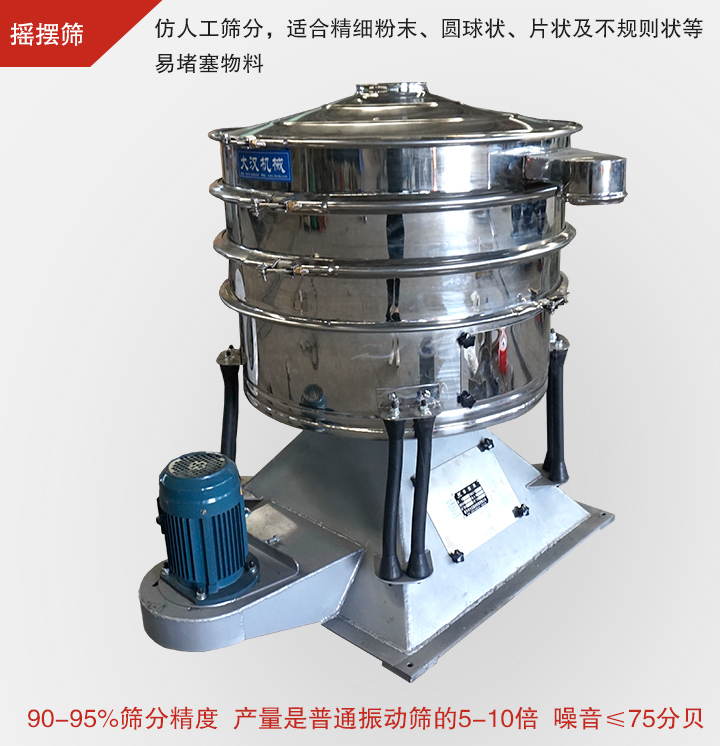 搖擺篩仿照人工篩分，可滿足高精度、高產量篩分要求