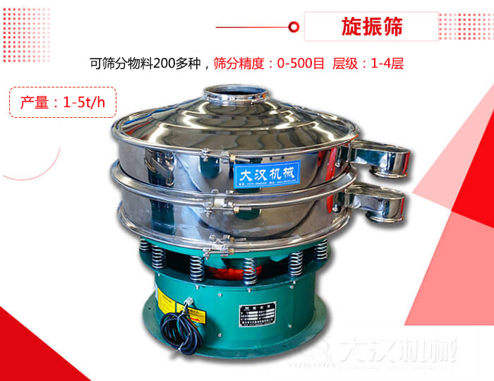 旋振篩可以特殊定制有：材質(zhì)方面包括：碳鋼，不銹鋼，全不銹鋼層級方面包括：單層，雙層，三層，四層等